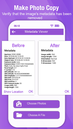 Photo Metadata - View  Remove