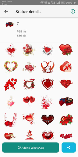 Valentine Stickers 836