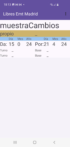 Calendario EMT Madrid Screenshot