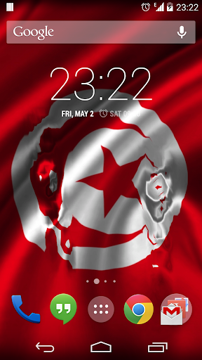 Flag of Tunisia Live Wallpaper Screen 3
