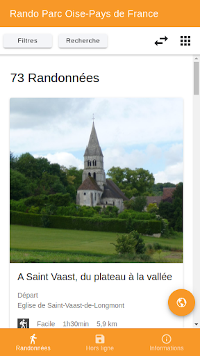 Android application Rando Parc Oise-Pays de France screenshort