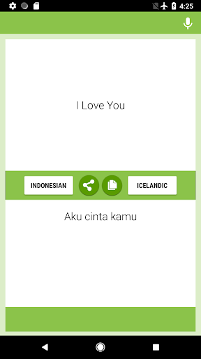 Indonesian-Icelandic Translato Screen 2