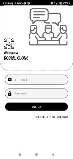 Android application Social Clone screenshort