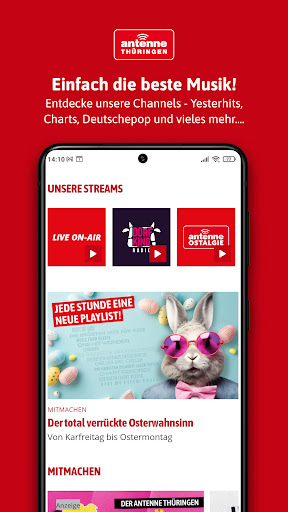 Android application ANTENNE THÜRINGEN 4.0 screenshort