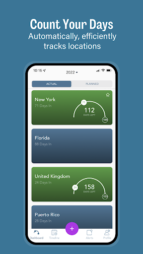 TaxBird - Residency Tracker Screen 2