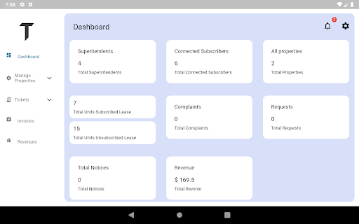 Android application Teustar Property Management screenshort