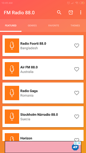 Android application fm radio 88.0 screenshort