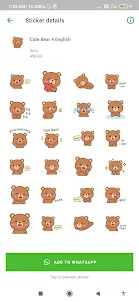 Cute Bear Stickers WhatsApp