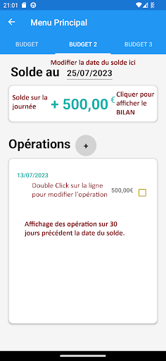 Android application Budget Planner screenshort