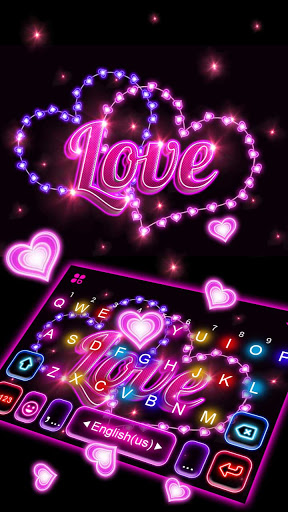 Android application Love Neon Lights Theme screenshort