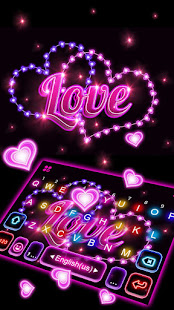 Love Neon Lights Keyboard Background 7.0.0_0124 screenshots 1