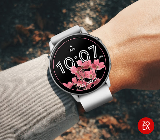 Pink Floral Watch Face Screen 3