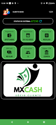 Android application MXCASH - Sócio Cliente screenshort