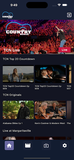 Android application The Country Network screenshort