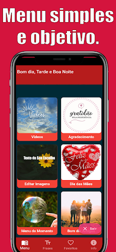 Android application Bom dia para os amigos screenshort