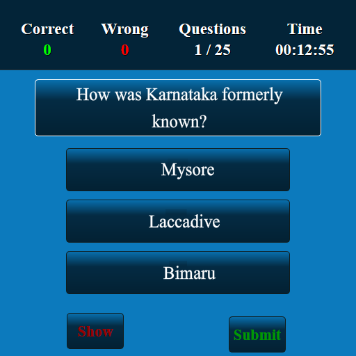 Karnataka MCQ Screen 2
