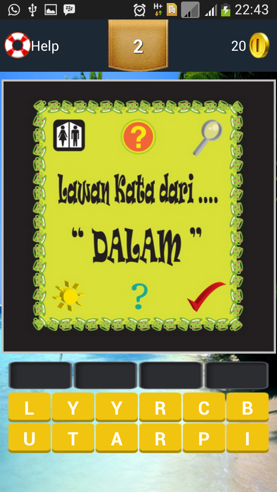 Android application Tebak Lawan Kata screenshort