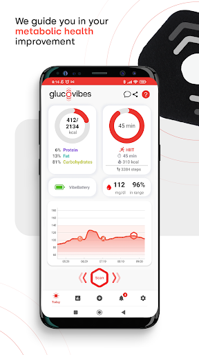 Android application Glucovibes screenshort
