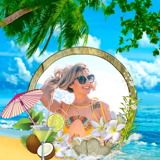 Android application Beach Photo Frames 2024 screenshort