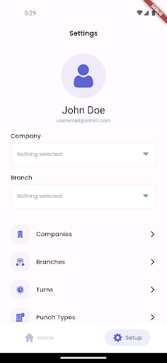 Mobile Punch App Screen 2