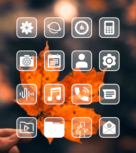 Screenshot of Square Clear White Icon Pack