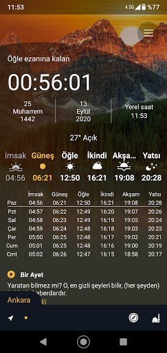 Android application Diyanet Namaz Vaktim screenshort