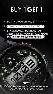 Dream 136 digital watch face