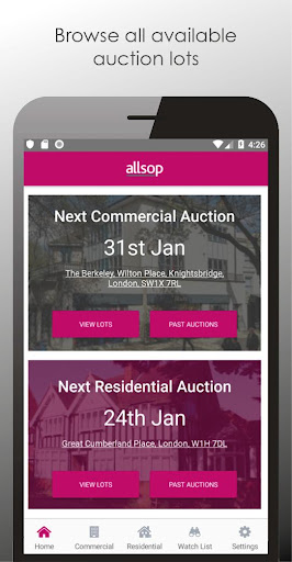 Android application Allsop screenshort