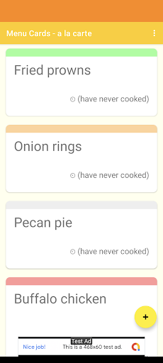 Android application A la carte screenshort