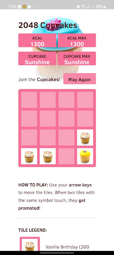 2048 cup cakes