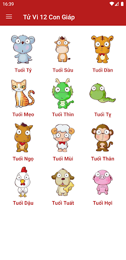 Android application Tử Vi 2022 - Tử Vi 12 Con Giáp screenshort