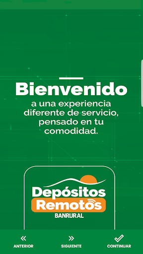 Android application Depósitos Remotos screenshort