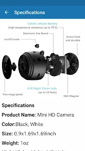 A9 Mini Wifi HD Camera Guide
