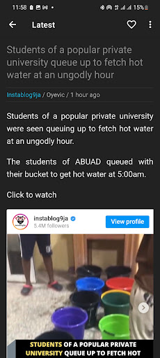 Instablog 9ja App Screen 3