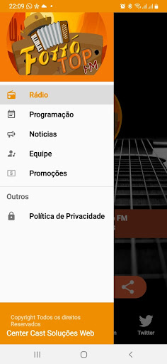 Rádio Forró Top FM Screen 2