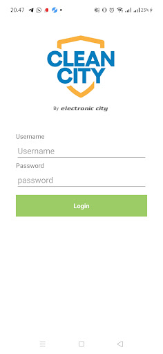 Android application Adm for Clean City screenshort