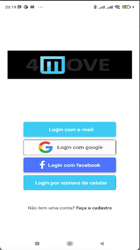 Android application 4move Motorista screenshort
