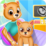 Newborn puppy babyshower icon