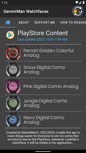 GeminiMan Apps and Watchfaces Screen 2