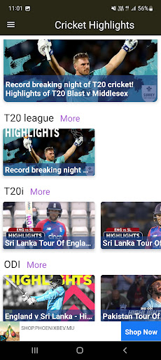 Cricket Video and highlights