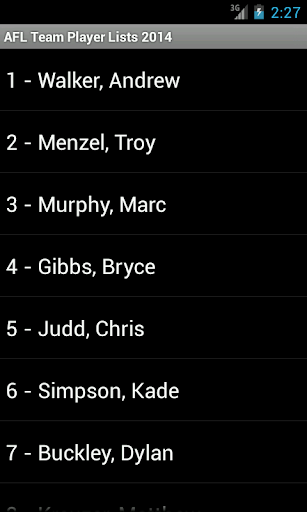 AFL Players 2024 Screen 2