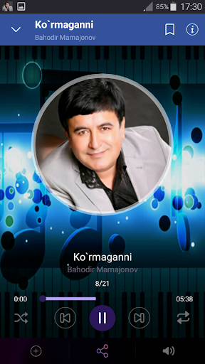 Android application Bahodir Mamajonov qo'shiqlari screenshort