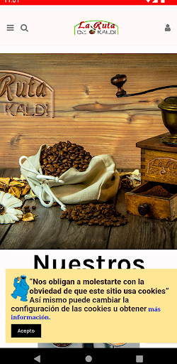 Android application La Ruta de Kaldi Central screenshort