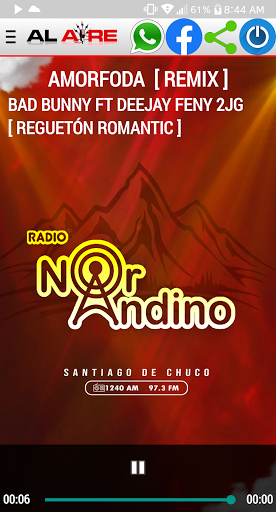Android application RADIO NOR ANDINO 1240 AM SANTI screenshort