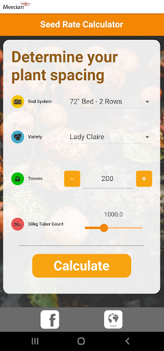 Android application Mercian Seed Calculator screenshort