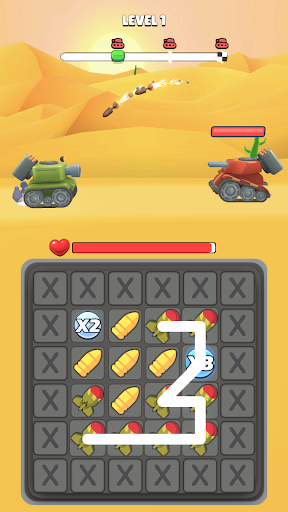 Android application Match to Tank - Puzzle Action screenshort