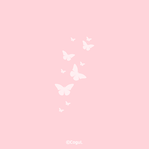카카오톡 테마 - 파스텔 나비_베이비 핑크 logo