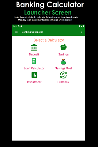 Android application Banking Calculator screenshort