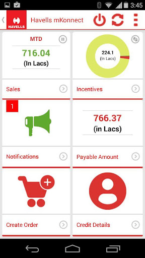 Android application Havells mKonnect screenshort