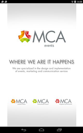MCA EVENTS Screen 2